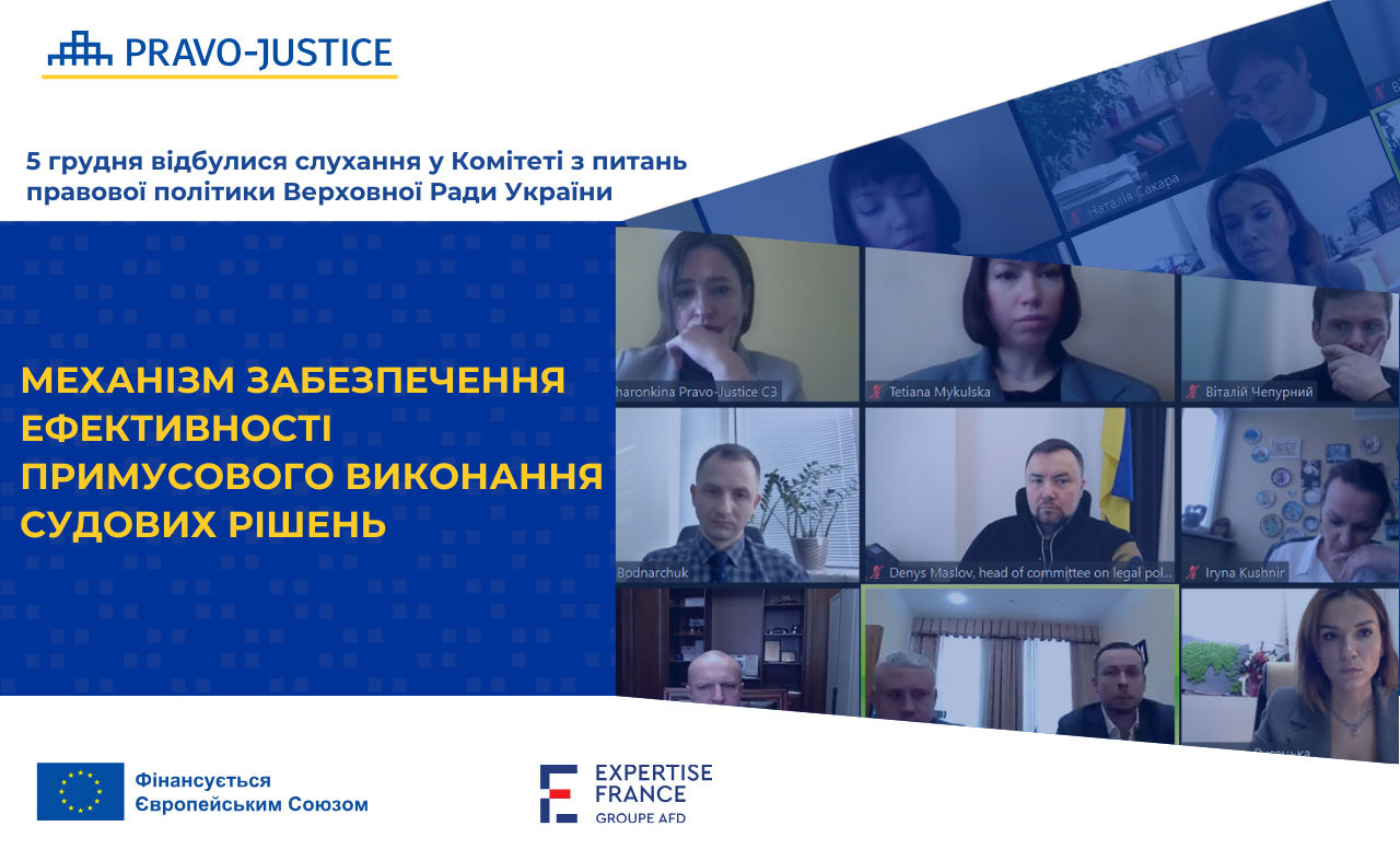 Experts of EU Project Pravo-Justice Took Part in the Committee Hearings on the Execution of Court Decisions